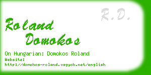 roland domokos business card